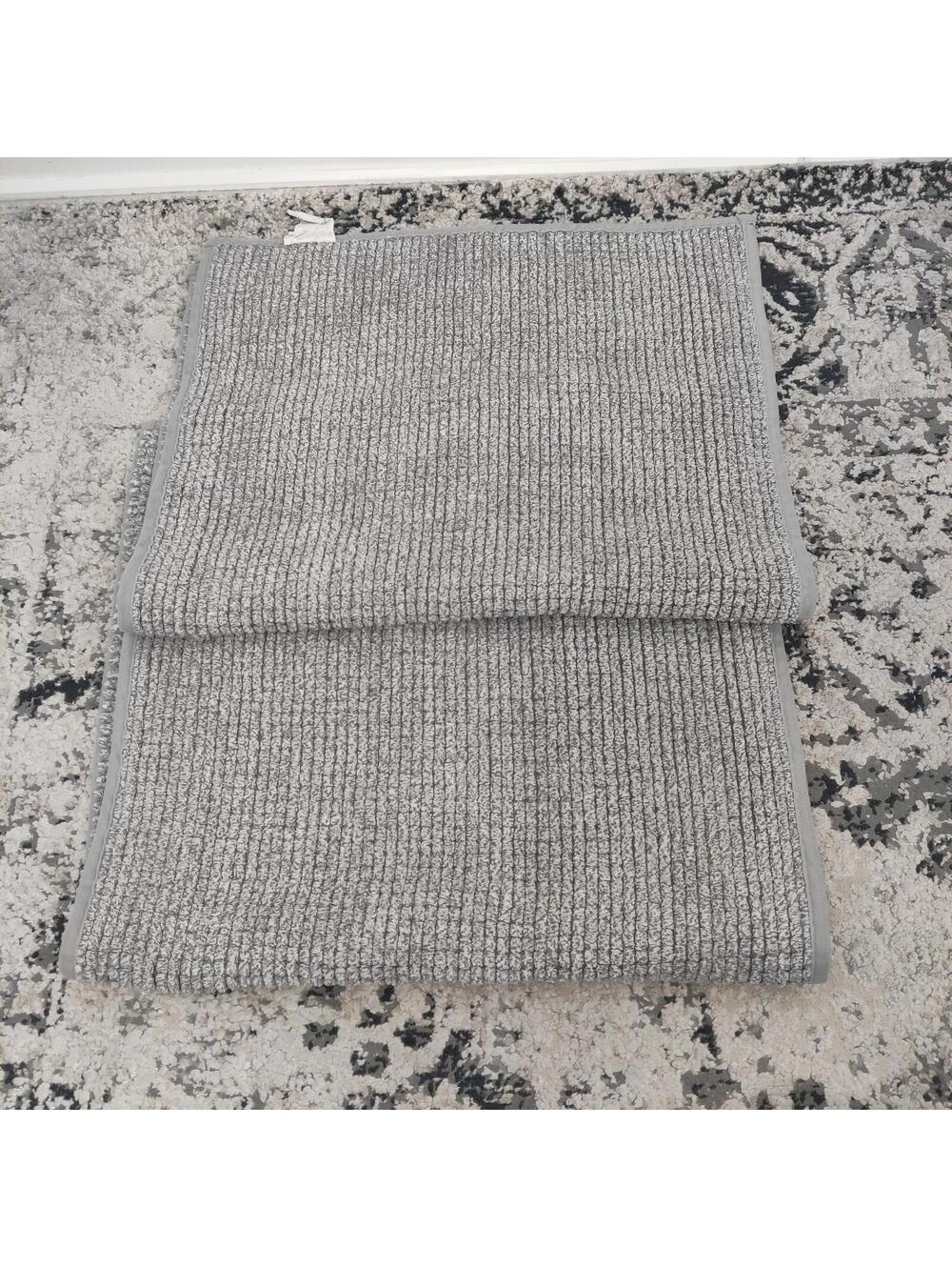 IKEA TOFTBO Grey Bath Mat 50x80 cm Soft Microfiber Bathroom Rug